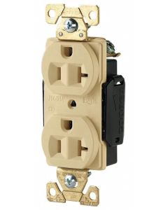 M5450M Receptáculo Dúplex  Marfil Con Guardas Protectoras 2P3H 20A 250V Ca Nema 6-20R