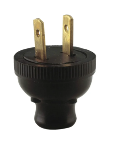 MGS CLAVIJA HULE REDONDA NEGRA 2P 2H 15A 125V ARROW H