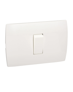 Placa 1 conmutador 16A Mistic blanco