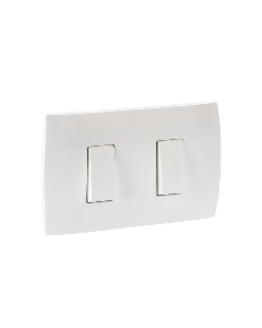 Placa 2 int 16a mistic blanco
