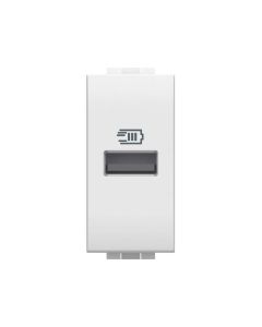 Cargador Livinglight USB tipo A de 1 módulo blanco