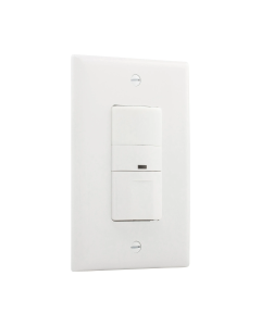 Sensor de Ocupación blanco con 1 Interruptor, Infrarrojo Pasivo,  150°, 55.47m2,120V~ / 600W, 60Hz,
