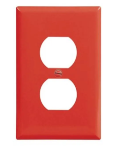 PJ8RD Placa 1 Módulo Receptáculo Dúplex Policarbonato Rojo