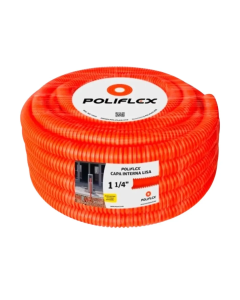 Poliducto Flexible Poliflex 1-1/4 Naranja