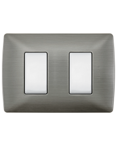 Placa de aluminio con chasis color Acero 2 mód.