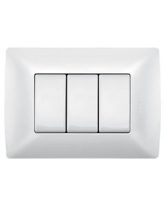 Placa de resina con chasis color Blanco Mérida 3 mód.