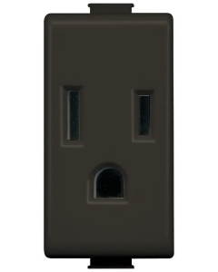 Tomacorriente 2P+T Negro 15A 127-250V 1 mód con sistema de protección infantil