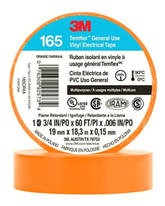 UU009472737 - TEMFLEX 165  NARANJA 19 MM X  18.3 M