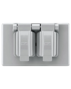 S1962 TAPA HRIZONTAL DE PLASTICO PARA CONTACTO DUPLEX O COMBINADO GRIS EAGLE