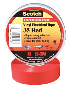 80610833909 CINTA DE PVC DE 19X20.1M COLOR ROJO