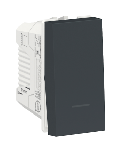 INTERRUPTOR SENCILLO 16A 250V 1M GRAFITO ORION