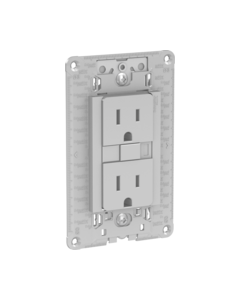 TOMA DUPLEX  2P+T 15A GFCI C/SOP ALUMINIO ORION
