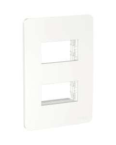 Placa 2 Módulos Soporte Blanco Orion Schneider Electric