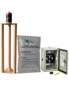 Kit de tierra que incluye electrodo de cobre con acoplador de admitancias y saco de h2ohm