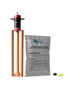 KIT DE TIERRA INCLUYE ELECTRODO DE COBRE CON ACOPLAMIENTO EN BOBINA Y SACO DE H2OHM
