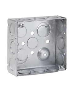 665186 CAJA CUADRADA DE ACERO REFORZADA DE 4  DE LAMINA.