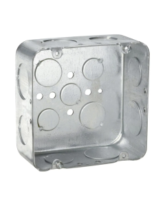 665306 Caja Cuadrada de Acero reforzada de 4 11/16 de lamina Capacidad de 42 cubicas y Profundida
