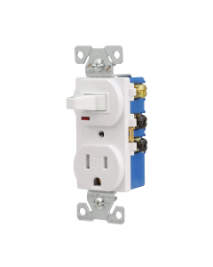 TR274W SW/TR DUP COMB SP/Grd  RECP  15A  125V  BLANCO