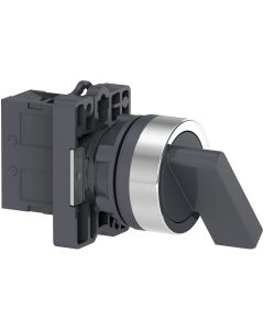 EasyLine Botón pulsador redondo 22mm retorno por resorte color blanco NA IP65
