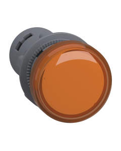 Luz piloto redondo 22 naranja 110V AC  terminales de abrazadera de tornillo