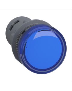 Luz piloto redondo 22 azul 110V AC  terminales de abrazadera de tornilloV