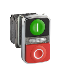 Pulsador doble cabeza metal Schneider Electric