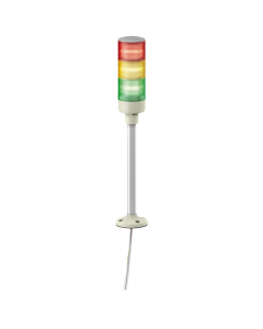 Torre luminosa led 24V RV montaje en tubo fijo con placa de fijación con buzzer 2 colores