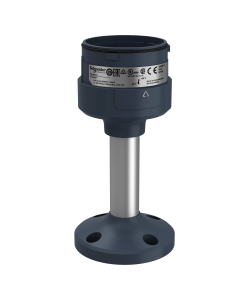 fixing unit - plate with 100mm pole - black