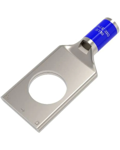 Zapata terminal ponchable calibre 6 ojillo 1/4 pulgada Burndy